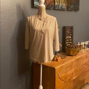 ‎2/$15 Lucky Brand striped v-neck top